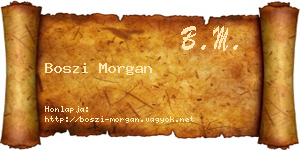 Boszi Morgan névjegykártya